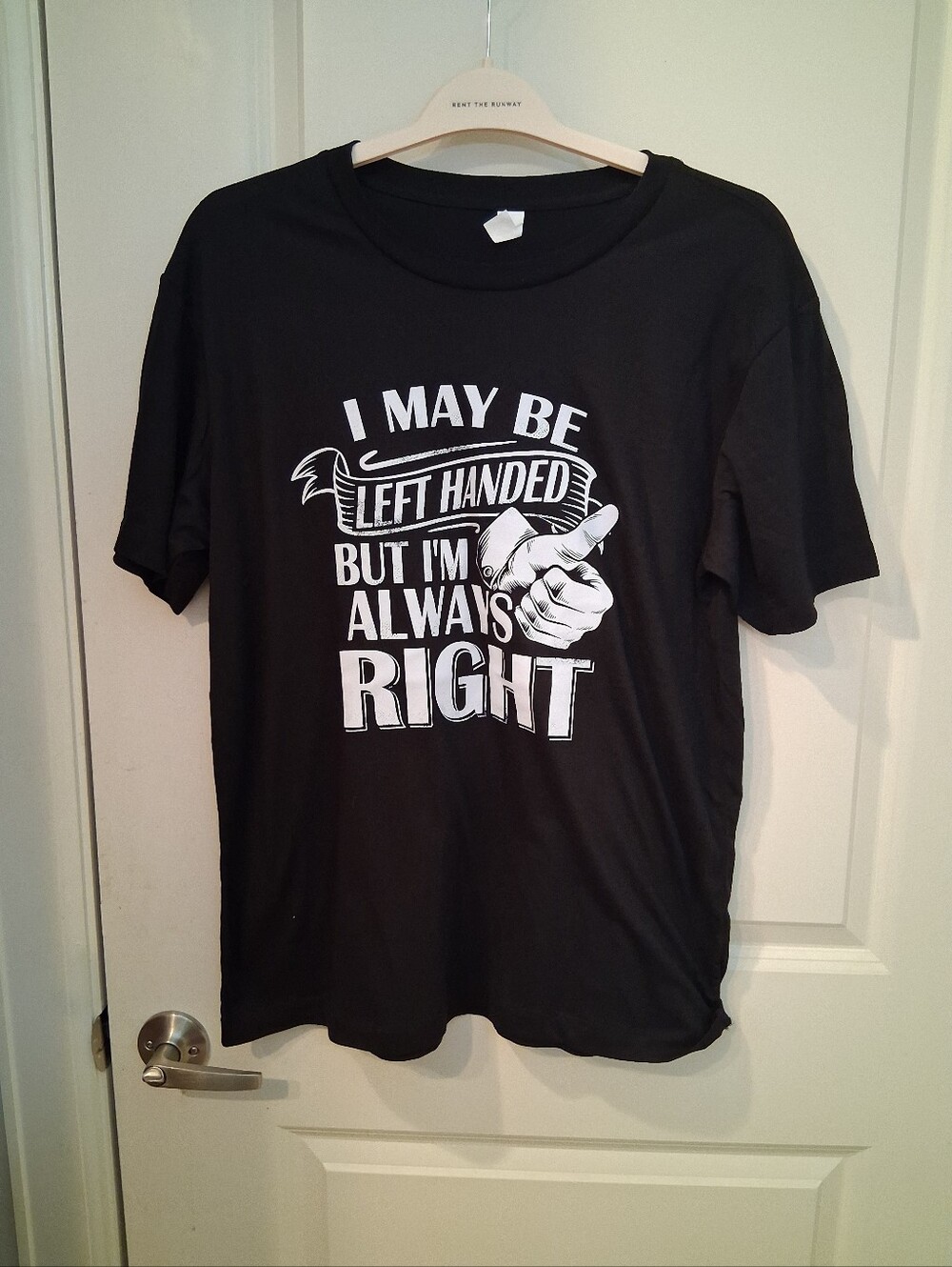 Black Graphic Tee - Left Handed 'Always Right'